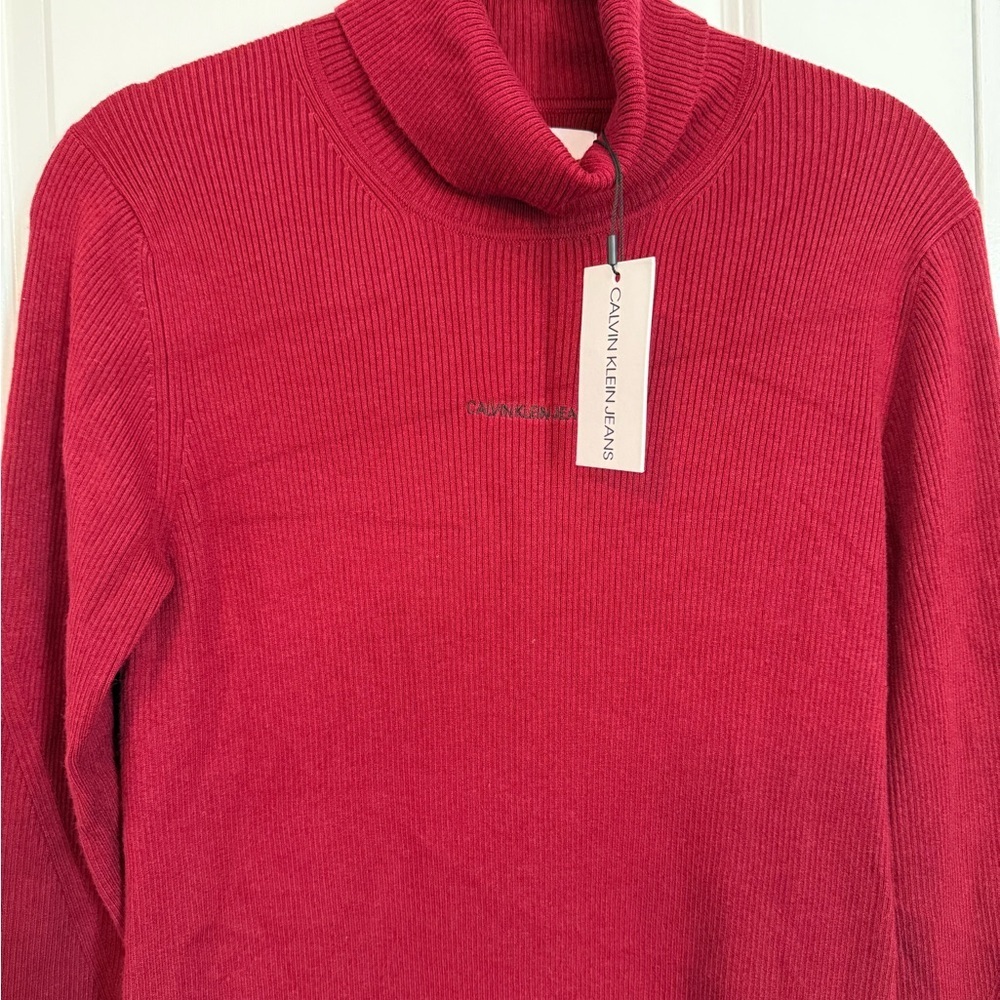 Calvin Klein Berry Red Sweater Dress - Picture 5 of 6